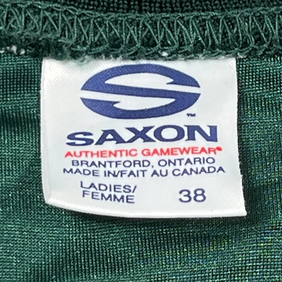 Vintage Saxon Athletic Pullover‎ Jersey Shirt Womens 38 Green St Clair Canada V - Picture 3 of 5